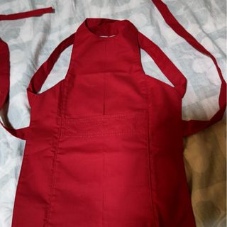 ★処分品新品赤×無地腹掛(ドンブリ)110(その他)