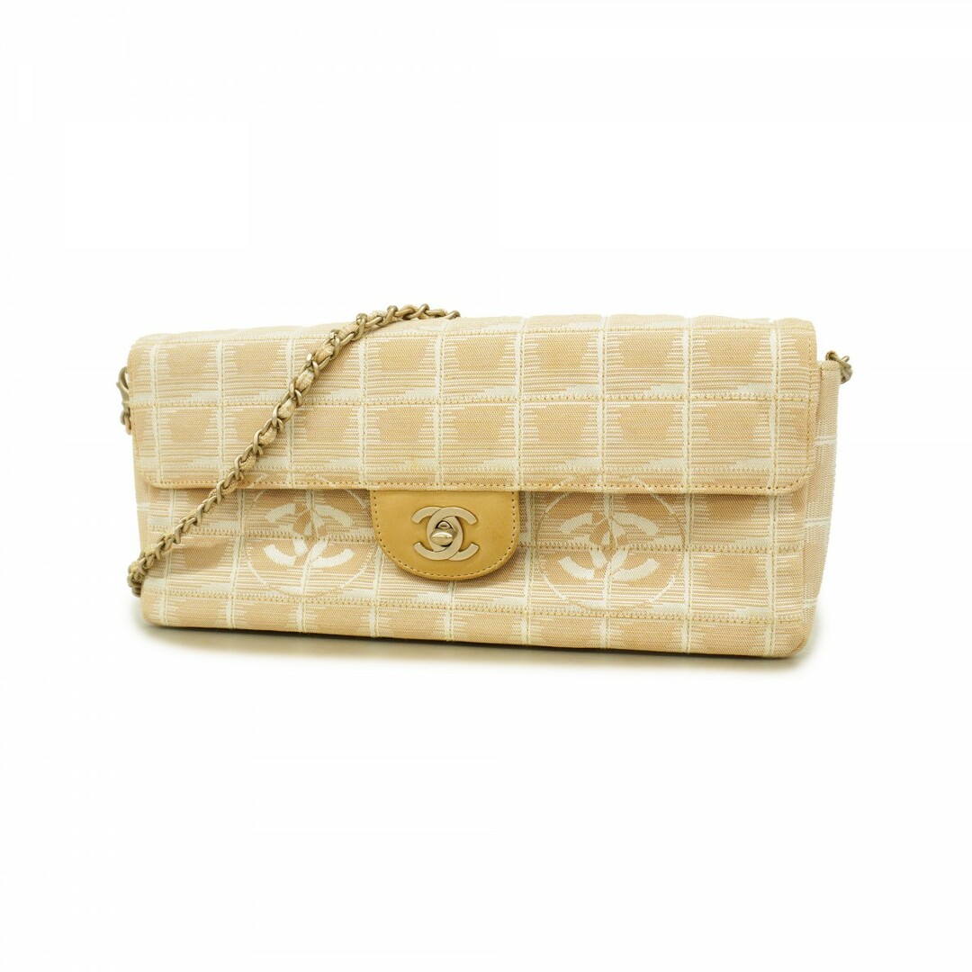 CHANEL - ★SALE【4td3364】シャネル ショルダーバッグ ニュートラベル チェーンショルダー ナイロン ベージュ シルバー金具【中古】レディース