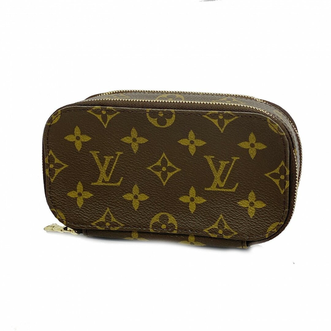 LOUIS VUITTON - 【4td3488】ルイヴィトン ポーチ モノグラム トゥルースブラシュPM M47510 ブラウン【中古】レディース