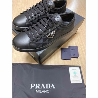 PRADA - 未使用 PRADA レザー ナイロン スニーカー ブラック PRADA - 未使用 PRADA レザー ナイロン スニーカー ブラック