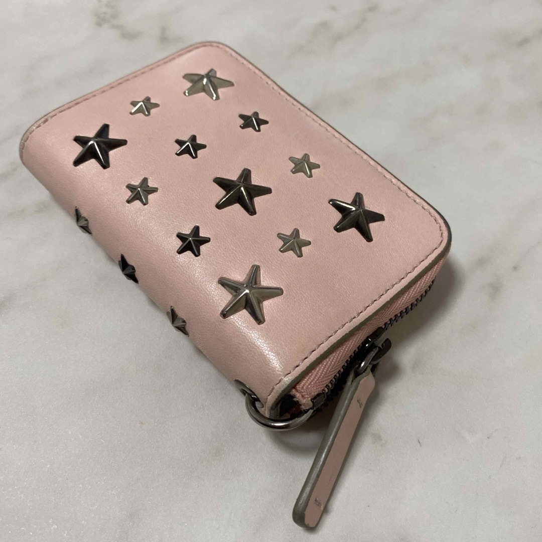 JIMMY CHOO【ジミーチュウ】 キーケース ピンク スタッズ JIMMY CHOO【ジミーチュウ】 キーケース ピンク スタッズ