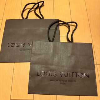 LOUIS VUITTON - ルイ ヴィトン VUITTON ショッパー 2枚セットの LOUIS VUITTON - ルイ ヴィトン VUITTON ショッパー 2枚セットの