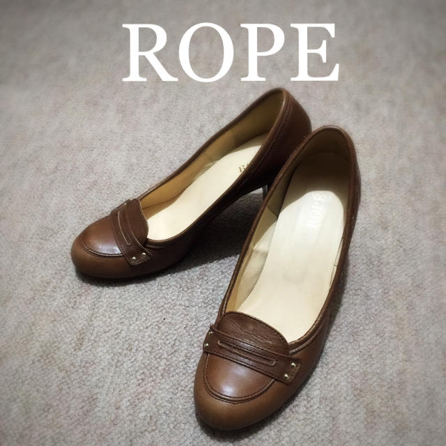 ROPE’(ロペ)のロペ＊ローファーパンプス＊ブラウン＊38 レディースの靴/シューズ(ハイヒール/パンプス)の商品写真