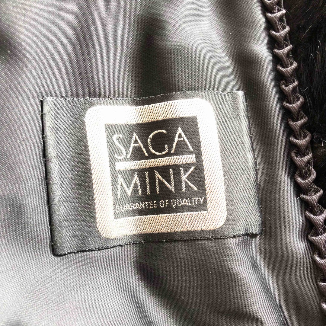 SAGA MINK♪サガミンク♪銀タグミンクコート 厚手 ブラック L SAGA MINK♪サガミンク♪銀タグミンクコート 厚手 ブラック L