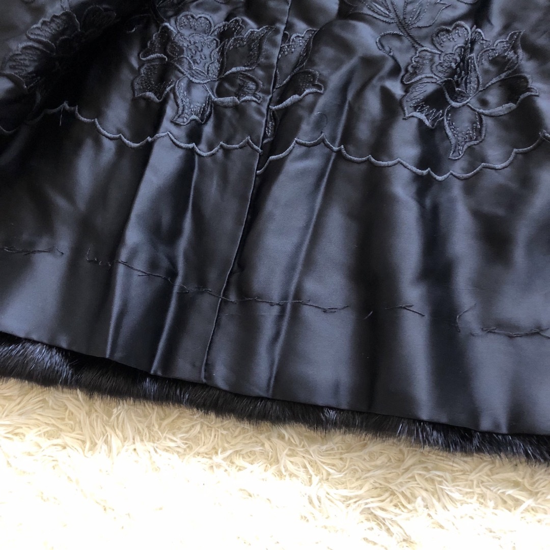 SAGA MINK♪サガミンク♪銀タグミンクコート 厚手 ブラック L SAGA MINK♪サガミンク♪銀タグミンクコート 厚手 ブラック L