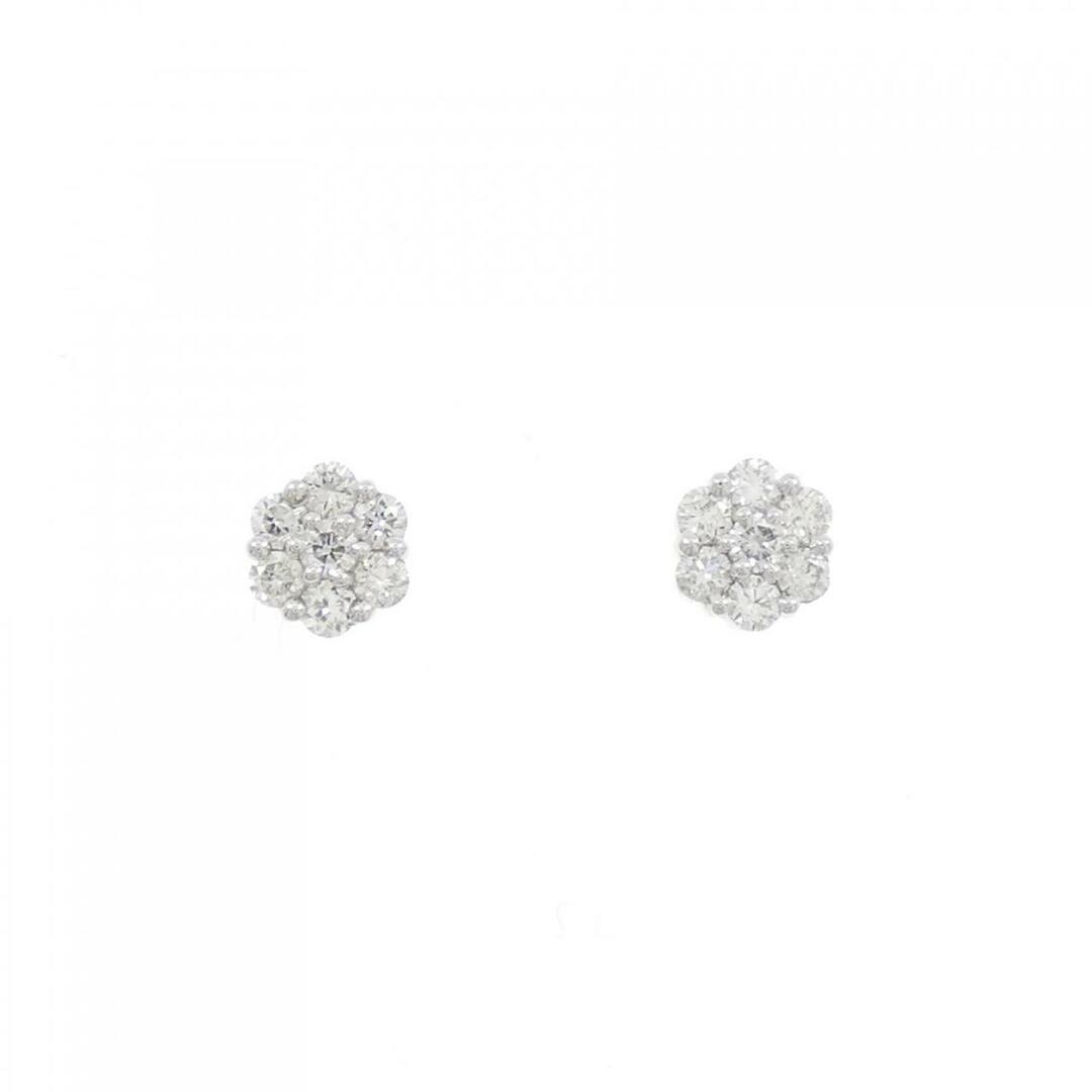 PT フラワー ダイヤモンド ピアス 0.36CT PT フラワー ダイヤモンド ピアス 0.36CT