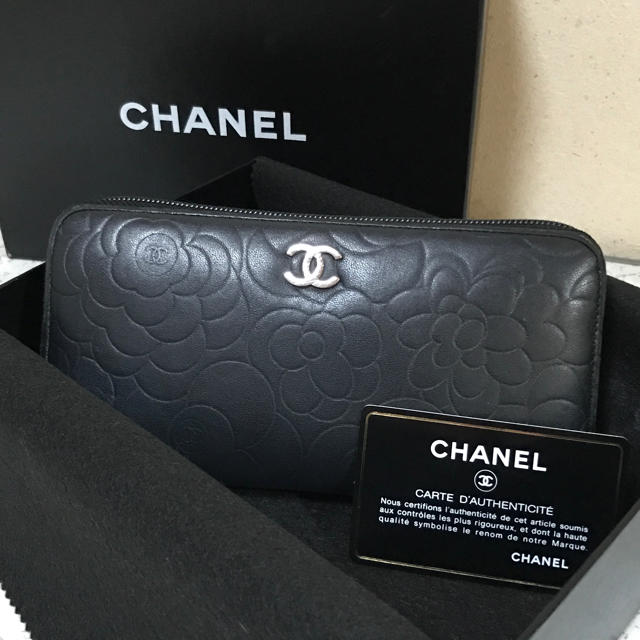 CHANEL❤︎カメリア エンボス 長財布