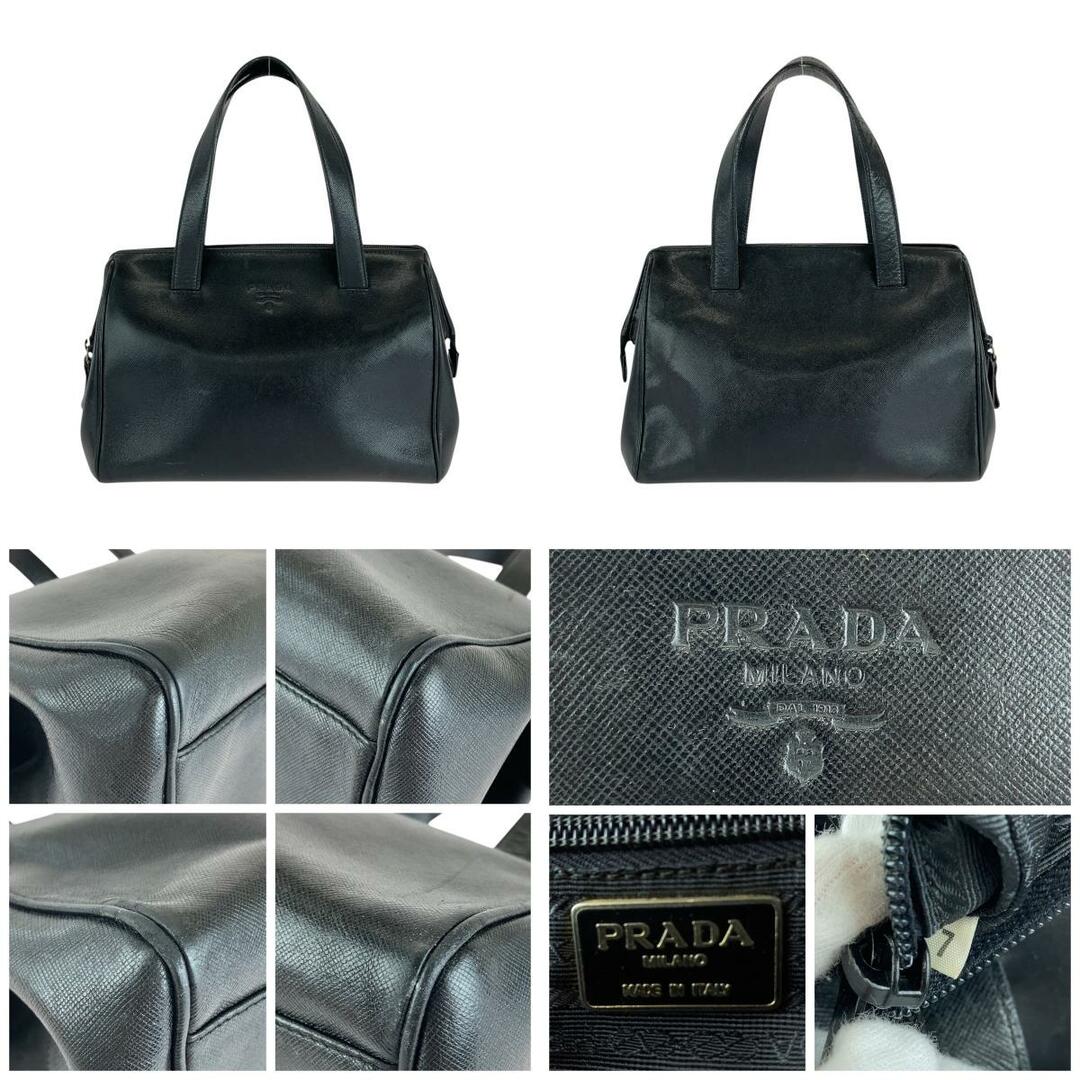 PRADA プラダ ヴィンテージ サフィアーノ ブラック 黒 ゴールド