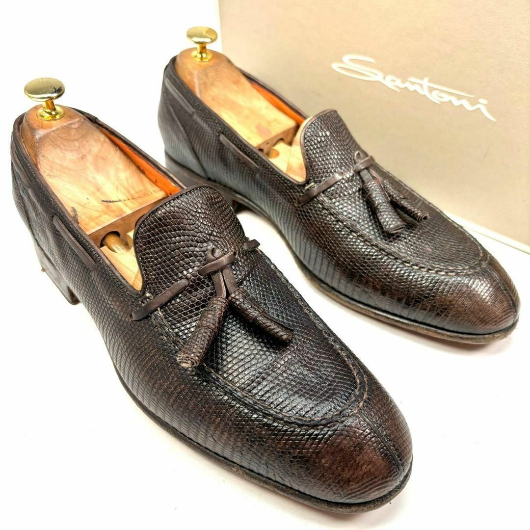 Santoni サントーニ リザード イグアナ ローファー 8 Santoni サントーニ リザード イグアナ ローファー 8