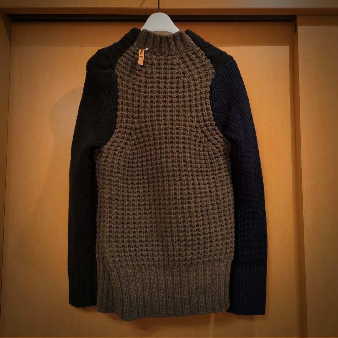 sacai 21秋冬 切り替えケーブルニット サイズ1 sacai 21秋冬 切り替えケーブルニット サイズ1
