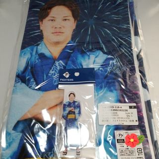 ホッカイドウニホンハムファイターズ(北海道日本ハムファイターズ)の日本ハムファイターズ 伏見寅威 フェイスタオル アクスタ セット(応援グッズ)