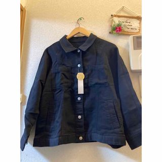 LL未使用黒Gジャン風コットンジャケット(Gジャン/デニムジャケット)