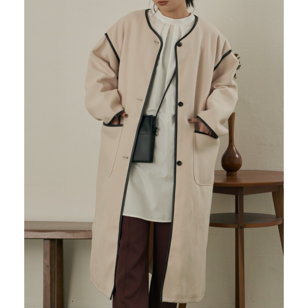 Aunt Marie's - 【極美品】アントマリーズ ノーカラーパイピング Aunt Marie's - 【極美品】アントマリーズ ノーカラーパイピング