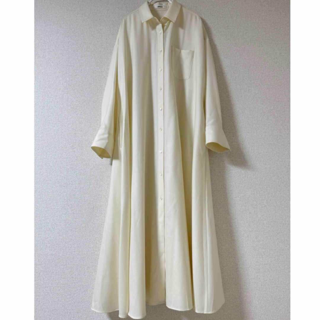 ebure - 美品 ebure クリアサキソニーマキシ シャツワンピース ebure - 美品 ebure クリアサキソニーマキシ シャツワンピース