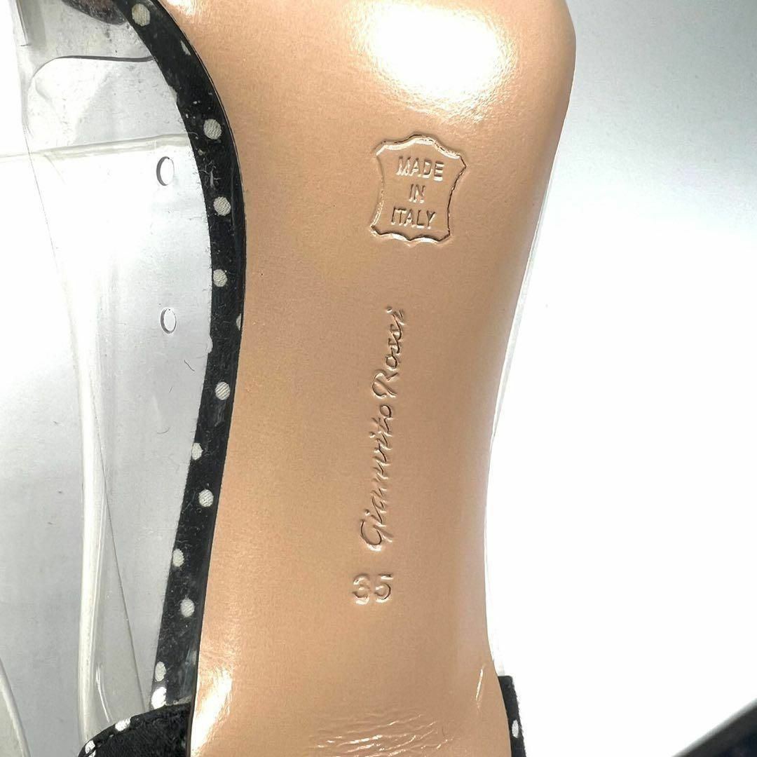 【日本製】 ジャンヴィットロッシ パンプス ドット ヒール 靴