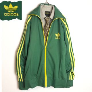1145 トラックジャケット adidas アディダス 緑 黄 トレフォイル 1145 トラックジャケット adidas アディダス 緑 黄 トレフォイル