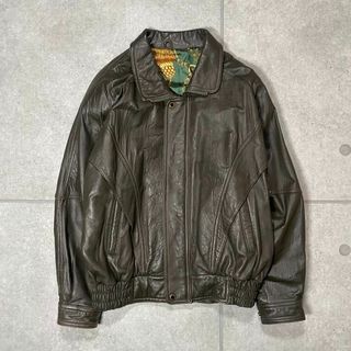 VINTAGE - ビンテージ レザージャケット A2 90s スカーフ柄 羊革 VINTAGE - ビンテージ レザージャケット A2 90s スカーフ柄 羊革