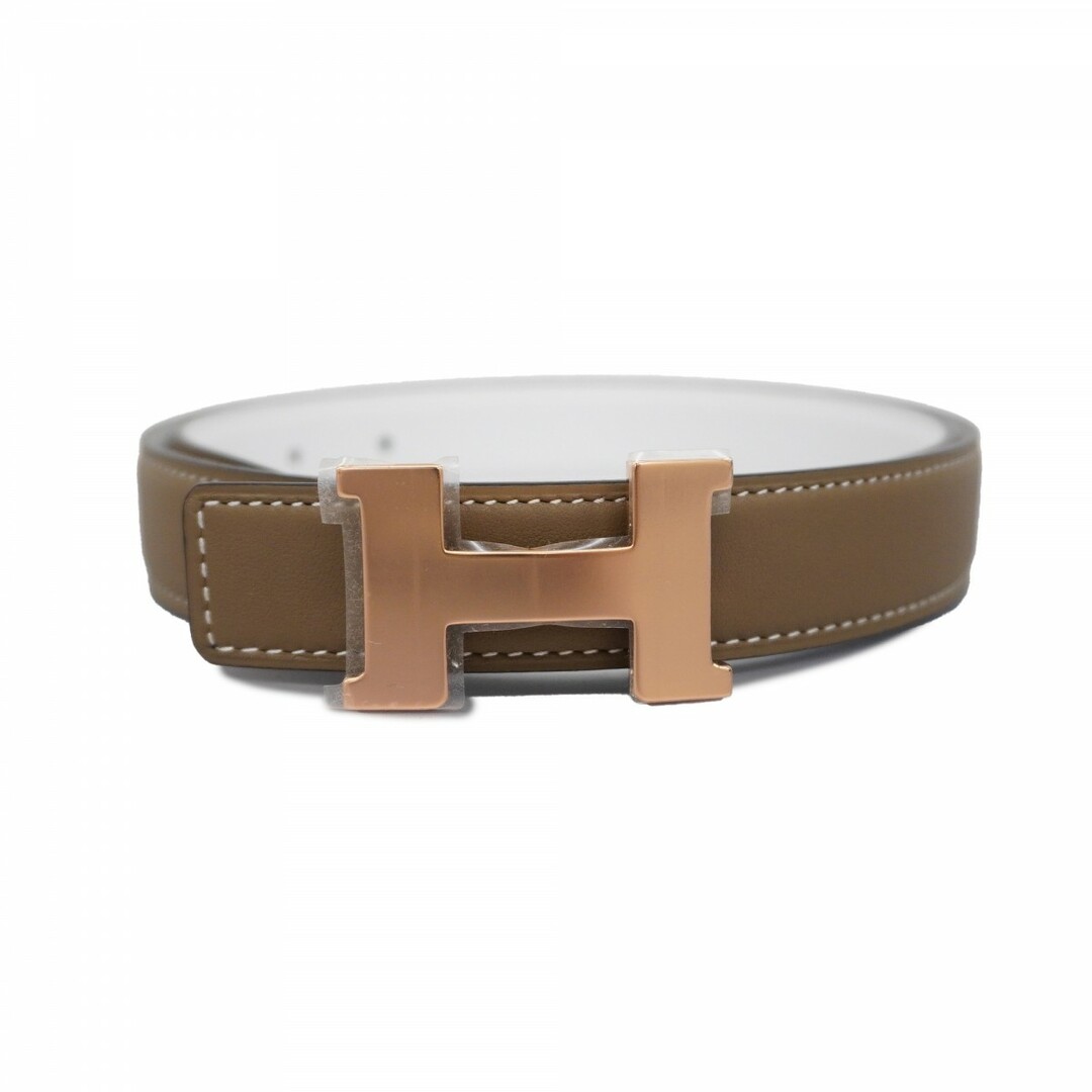 HERMES - 【4td4005】エルメス ベルト コンスタンスベルト スイフト ヴォーエプソン ホワイト エトゥープ ピンクゴールド金具 B刻印【中古】レディース