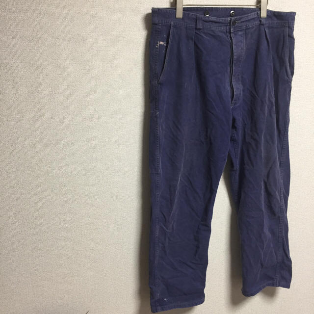 1920〜30年代ヴィンテージモールスキンフレンチワークパンツ