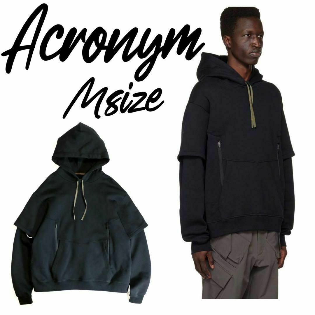 定価9.9万】ACRONYM S34-PR パーカー フーディ ブラック M 定価9.9万】ACRONYM S34-PR パーカー フーディ ブラック M