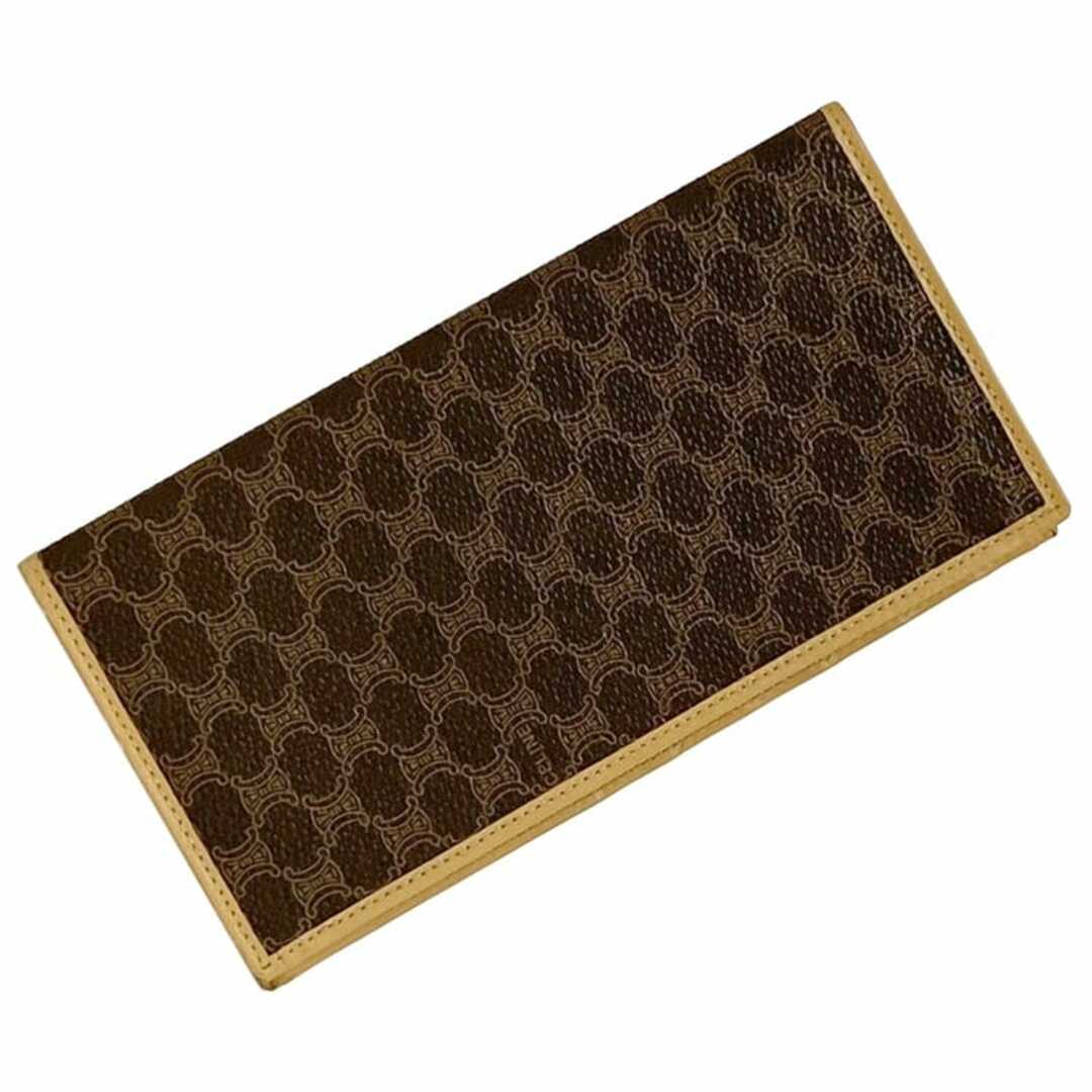 CELINE - セリーヌ 二つ折り 長財布 ブラウン ベージュ マカダム CELINE - セリーヌ 二つ折り 長財布 ブラウン ベージュ マカダム