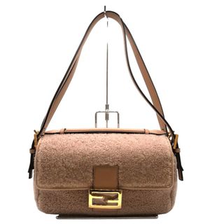 フェンディ(FENDI)の　フェンディ FENDI Wフェイスショルダー 8BR794 ベージュ ファー レディース ショルダーバッグ(ショルダーバッグ)