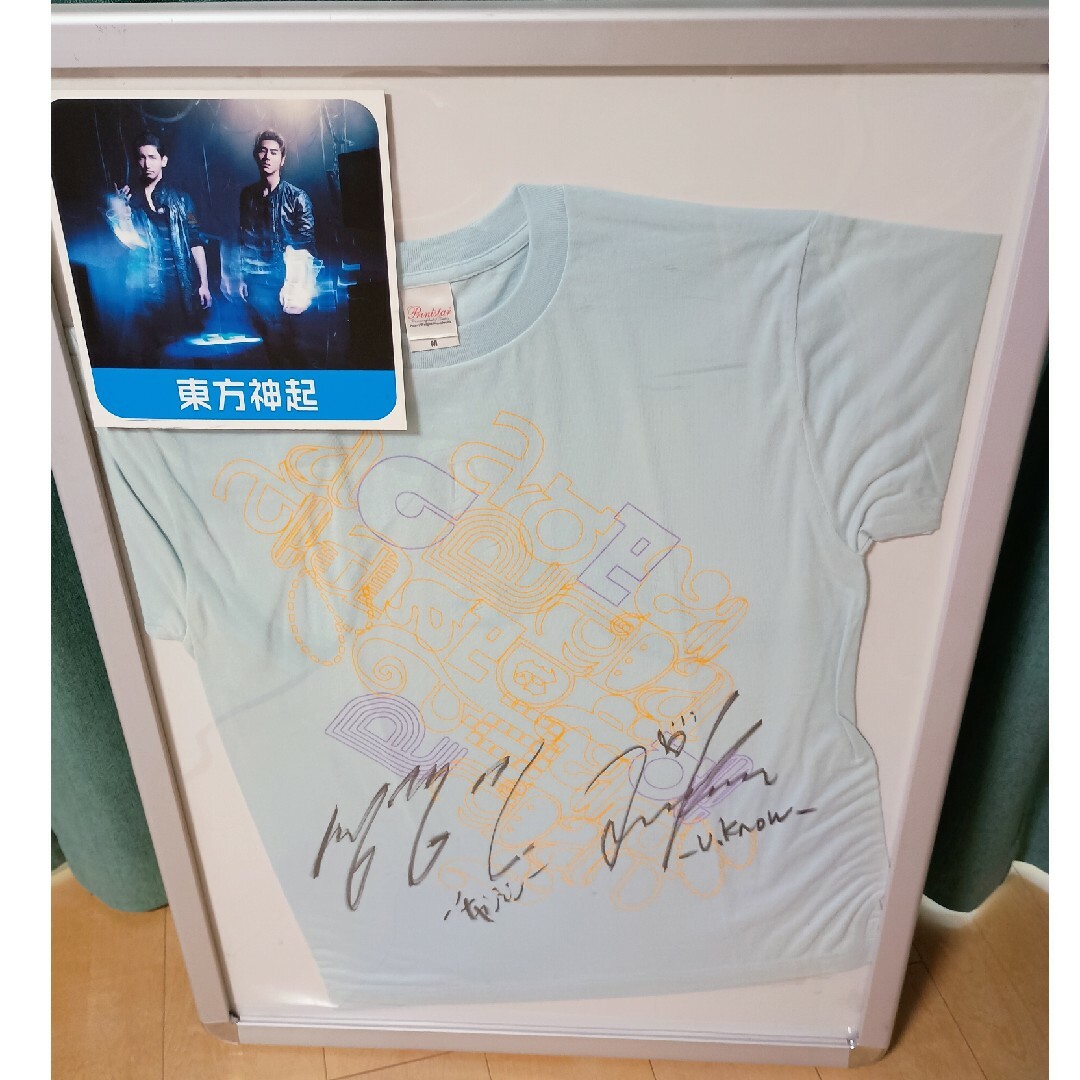東方神起 チャンミン ユンホ 直筆サイン入り a-nation 水色Tシャツ M 東方神起 チャンミン ユンホ 直筆サイン入り a-nation 水色Tシャツ M
