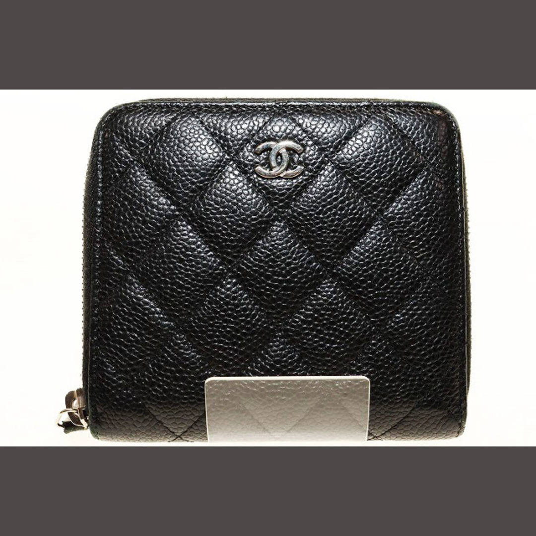 CHANEL - CHANEL マトラッセ ジップウォレット キャビアスキン CHANEL - CHANEL マトラッセ ジップウォレット キャビアスキン