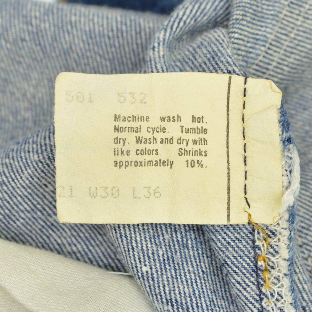 Levi's - 【LEVIS】80s USA製 501 内股シングルデニムパンツの Levi's - 【LEVIS】80s USA製 501 内股シングルデニムパンツの