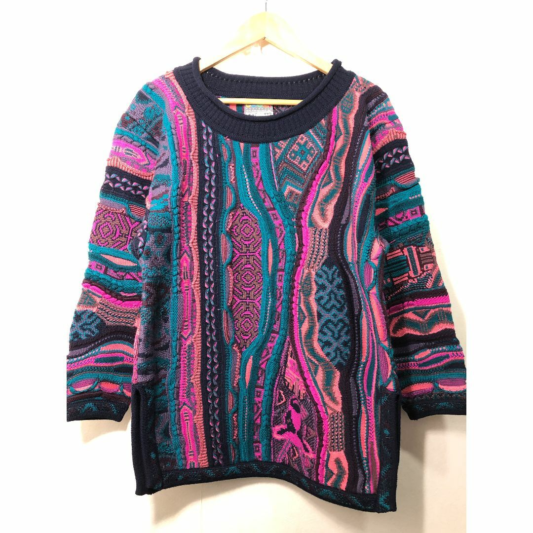 011142 COOGI サイドスリット ニット S セーター 3D クージー 011142 COOGI サイドスリット ニット S セーター 3D クージー
