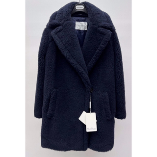 MARELLA】MaxMara＊マレーラチェスターコートボア素材水色L