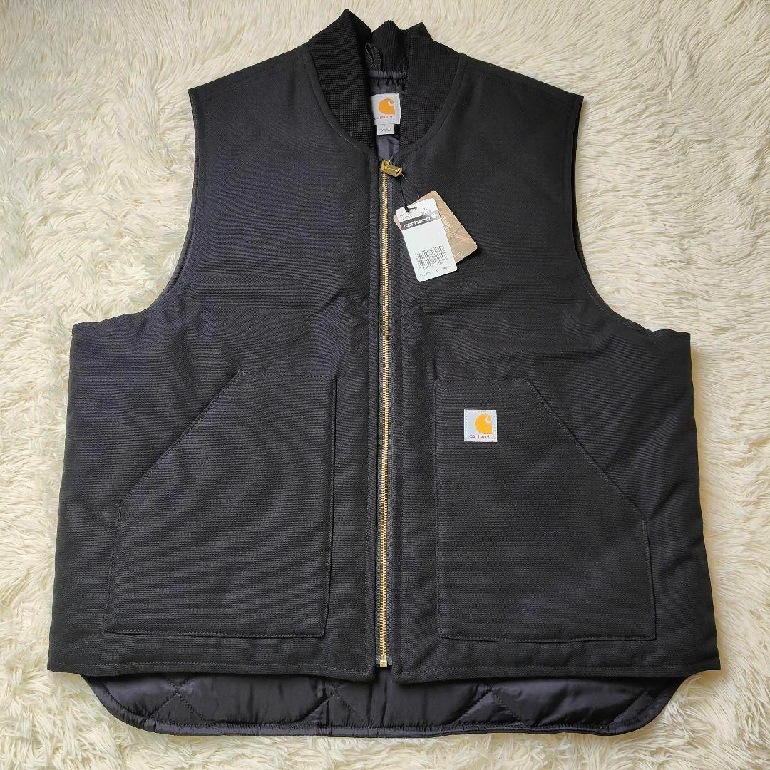 新品 Carhartt ダックベスト BLACK size XL メキシコ製 新品 Carhartt ダックベスト BLACK size XL メキシコ製