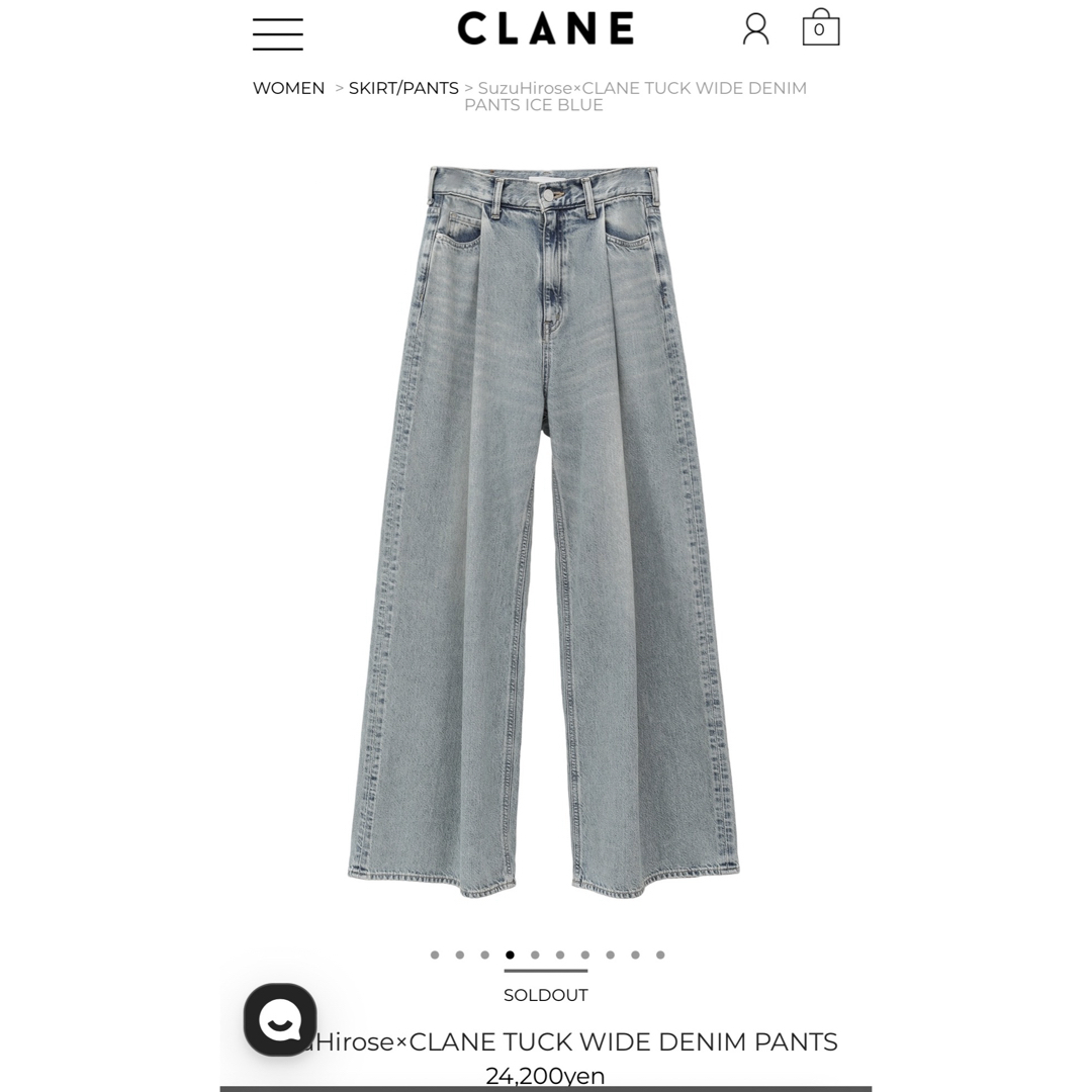 CLANE クラネTUCK WIDE DENIM PANTS 広瀬すずデニム CLANE クラネTUCK WIDE DENIM PANTS 広瀬すずデニム