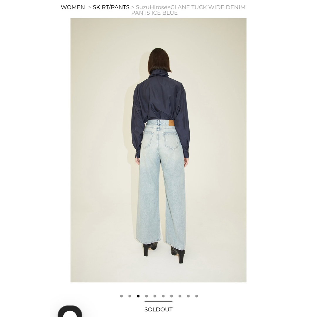 CLANE × Suzu TUCK WIDE DENIM PANTS 広瀬すず CLANE × Suzu TUCK WIDE DENIM PANTS 広瀬すず