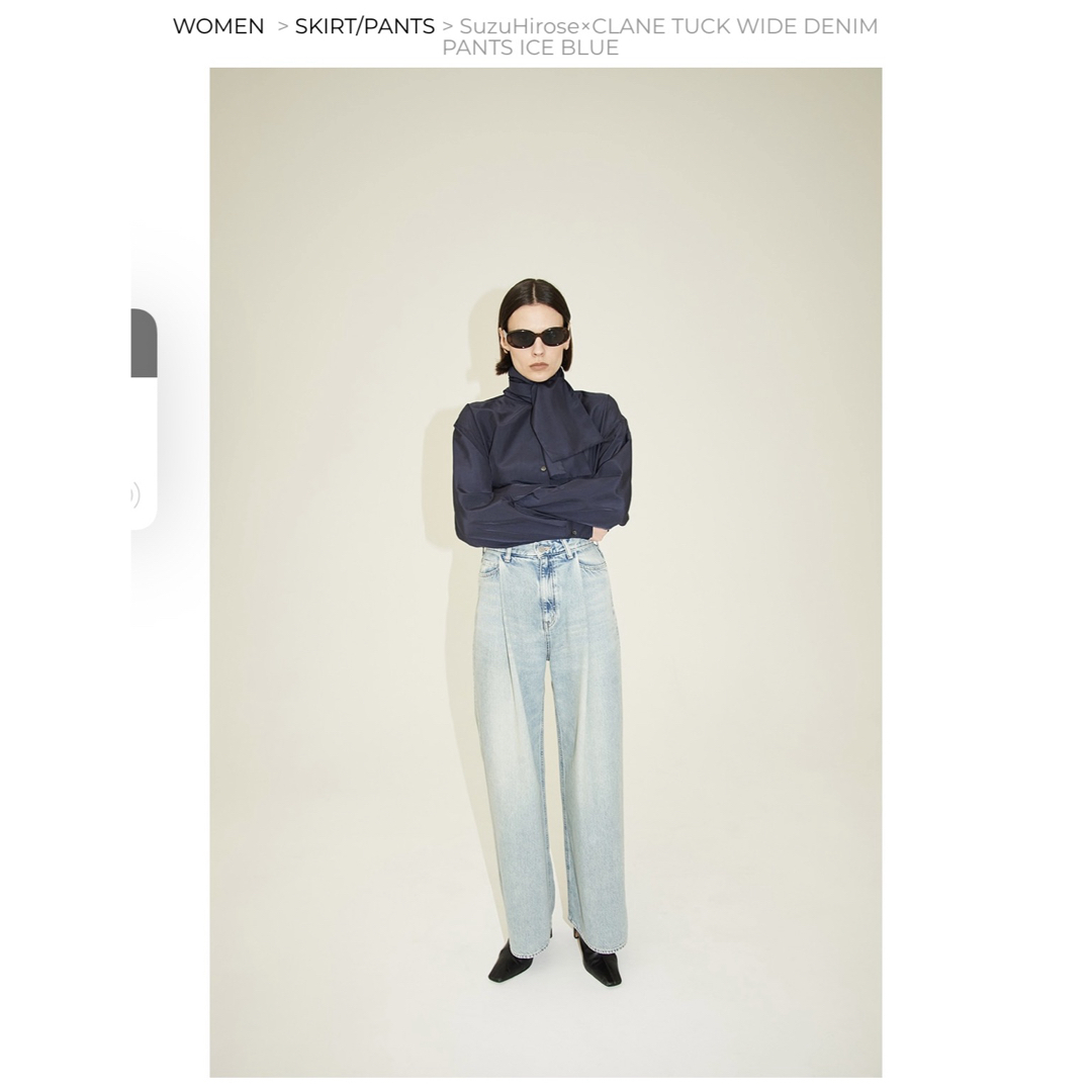 CLANE クラネTUCK WIDE DENIM PANTS 広瀬すずデニム CLANE クラネTUCK WIDE DENIM PANTS 広瀬すずデニム