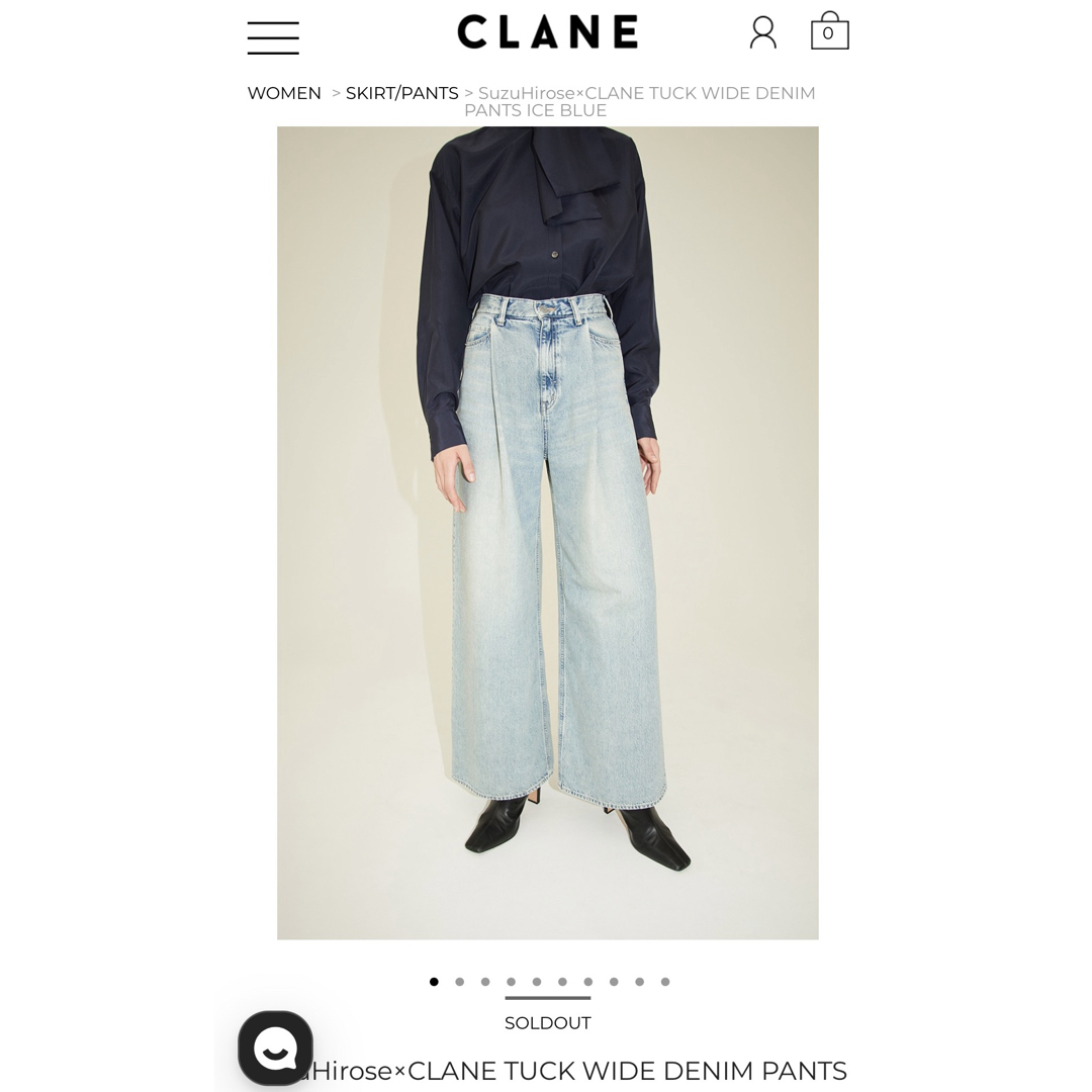 CLANE クラネTUCK WIDE DENIM PANTS 広瀬すずデニム CLANE クラネTUCK WIDE DENIM PANTS 広瀬すずデニム