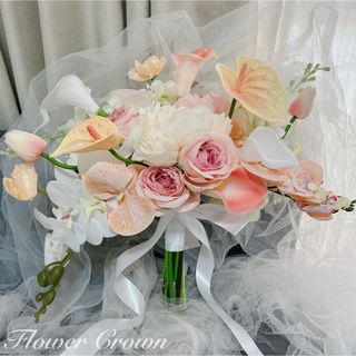 アーティフィシャルフラワーブーケ クラッチブーケ 結婚式 ウエディングブーケ
