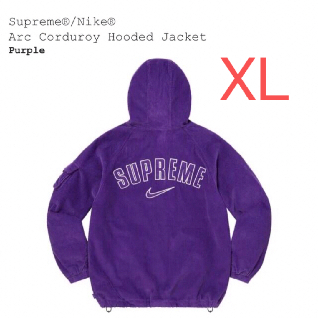 Supreme - 【紫XL】Supreme / Nike Arc Corduroy Hooded の通販 Supreme - 【紫XL】Supreme / Nike Arc Corduroy Hooded の通販