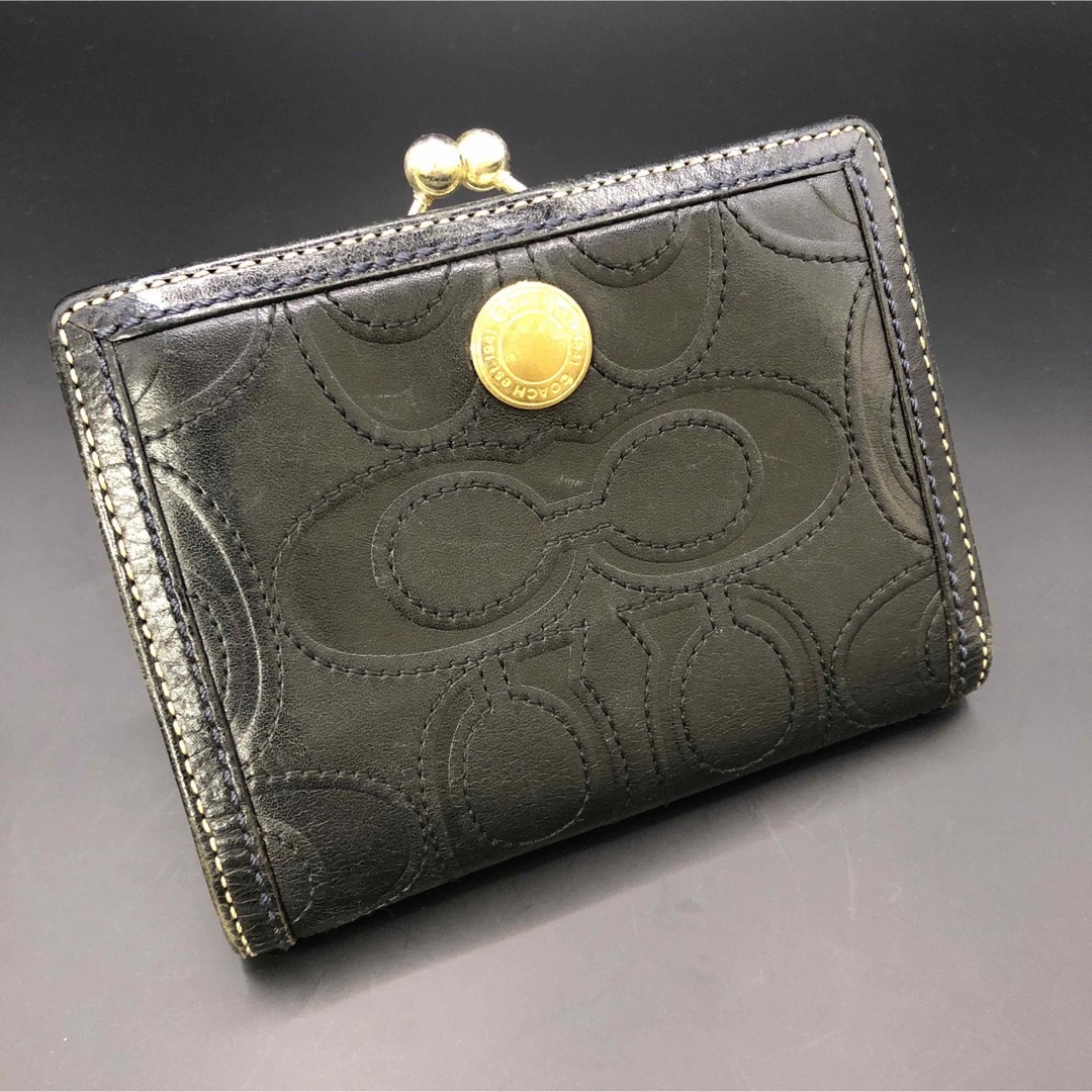 COACH - 即決 COACH コーチ 二つ折り財布 がま口 ブラックの通販 COACH - 即決 COACH コーチ 二つ折り財布 がま口 ブラックの通販
