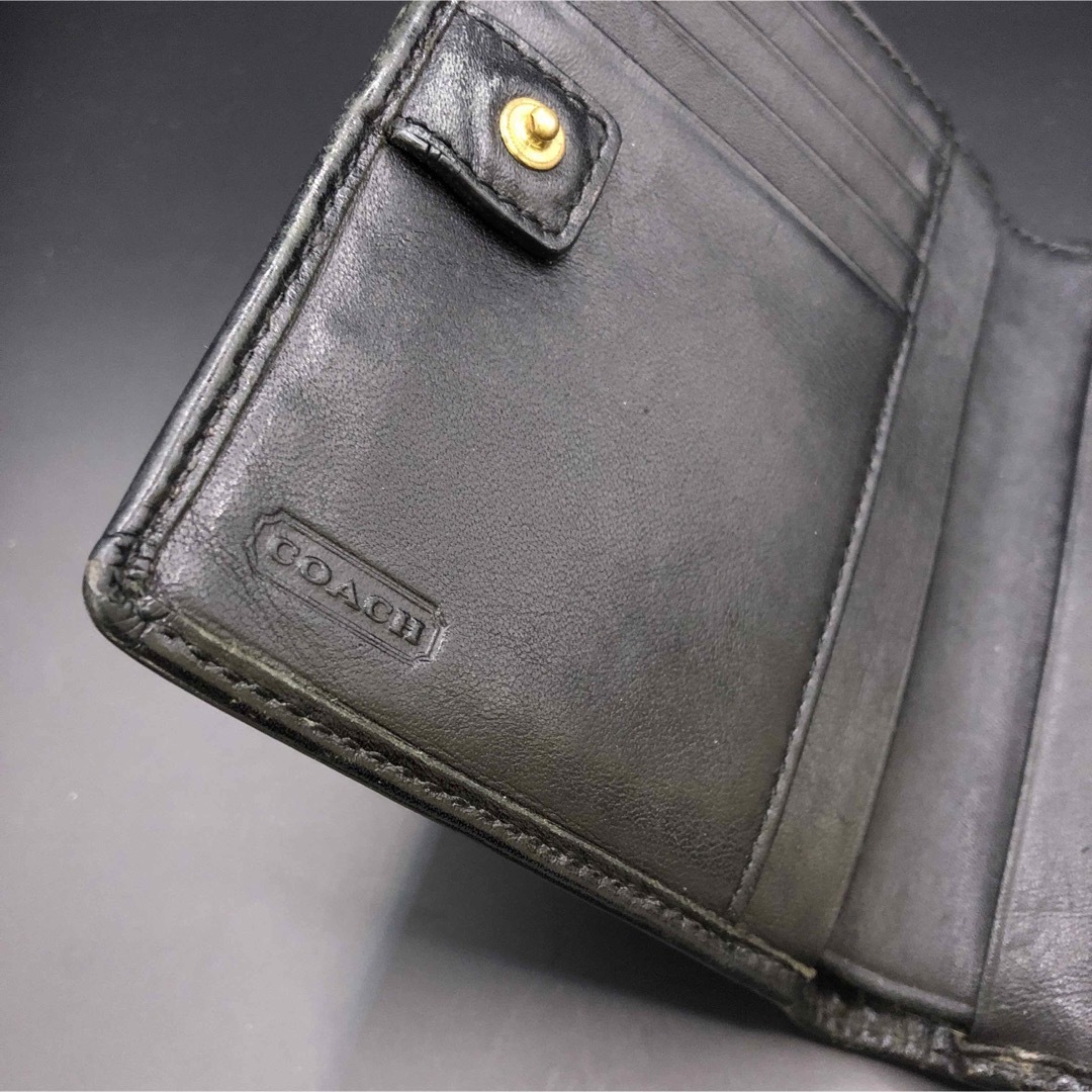 COACH - 即決 COACH コーチ 二つ折り財布 がま口 ブラックの通販 COACH - 即決 COACH コーチ 二つ折り財布 がま口 ブラックの通販