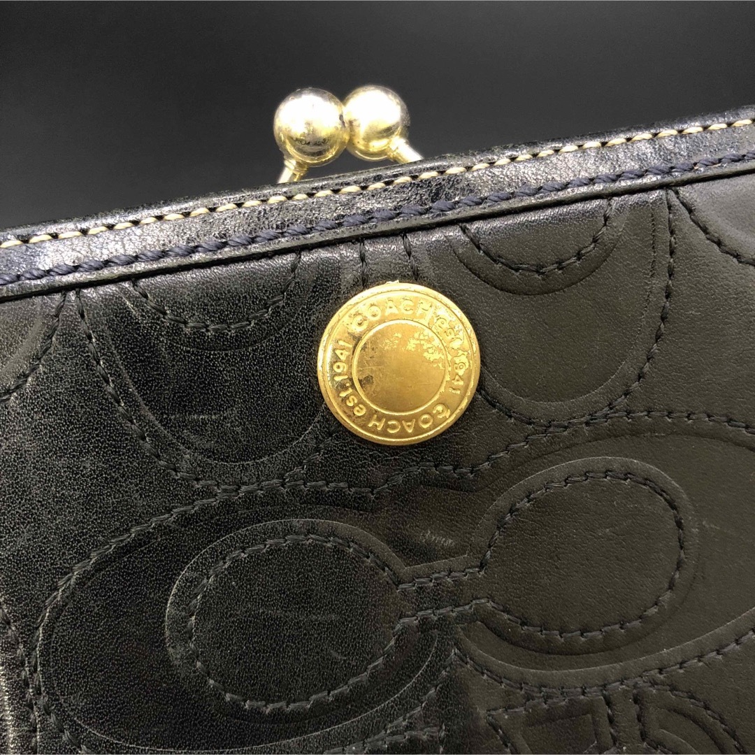 COACH - 即決 COACH コーチ 二つ折り財布 がま口 ブラックの通販 COACH - 即決 COACH コーチ 二つ折り財布 がま口 ブラックの通販