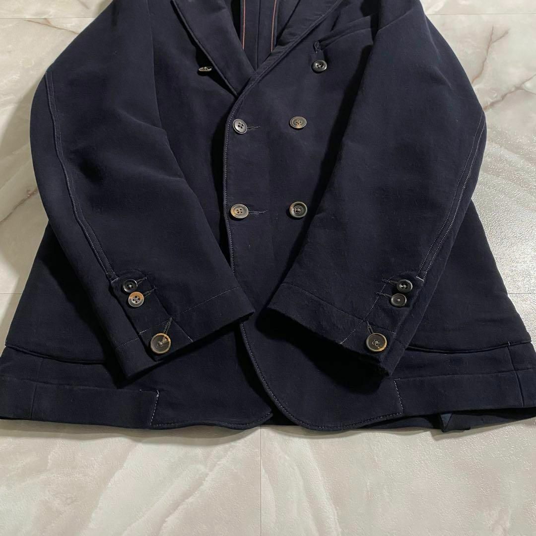 B14912 美品 45R コットンモクロディのダブルジャケット+ベスト B14912 美品 45R コットンモクロディのダブルジャケット+ベスト