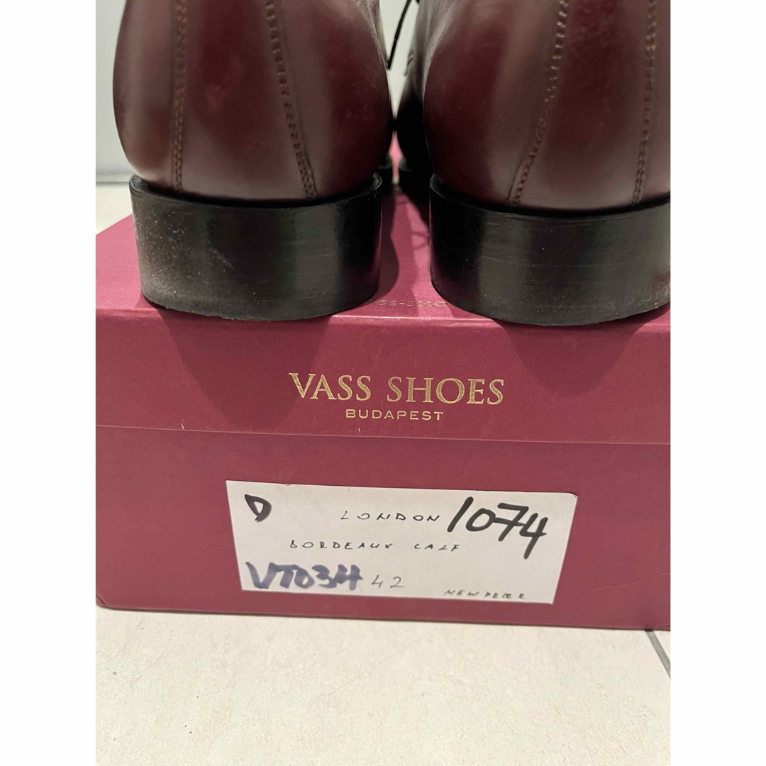 美品)VASS EU42 プレーントゥ シューツリー付き 美品)VASS EU42 プレーントゥ シューツリー付き