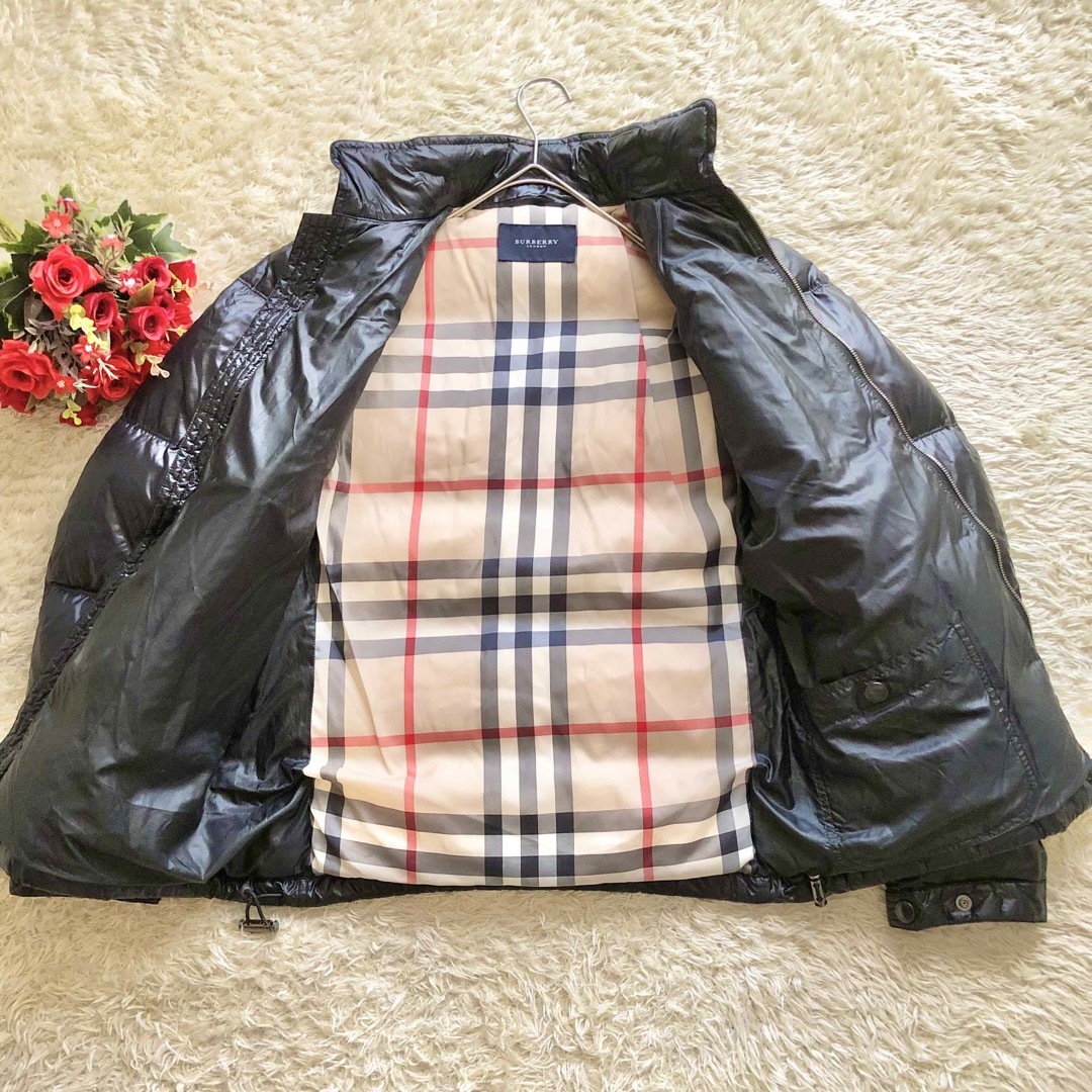 BURBERRY LONDON♪ダウンジャケット ノバチェック ダブルジップ M BURBERRY LONDON♪ダウンジャケット ノバチェック ダブルジップ M
