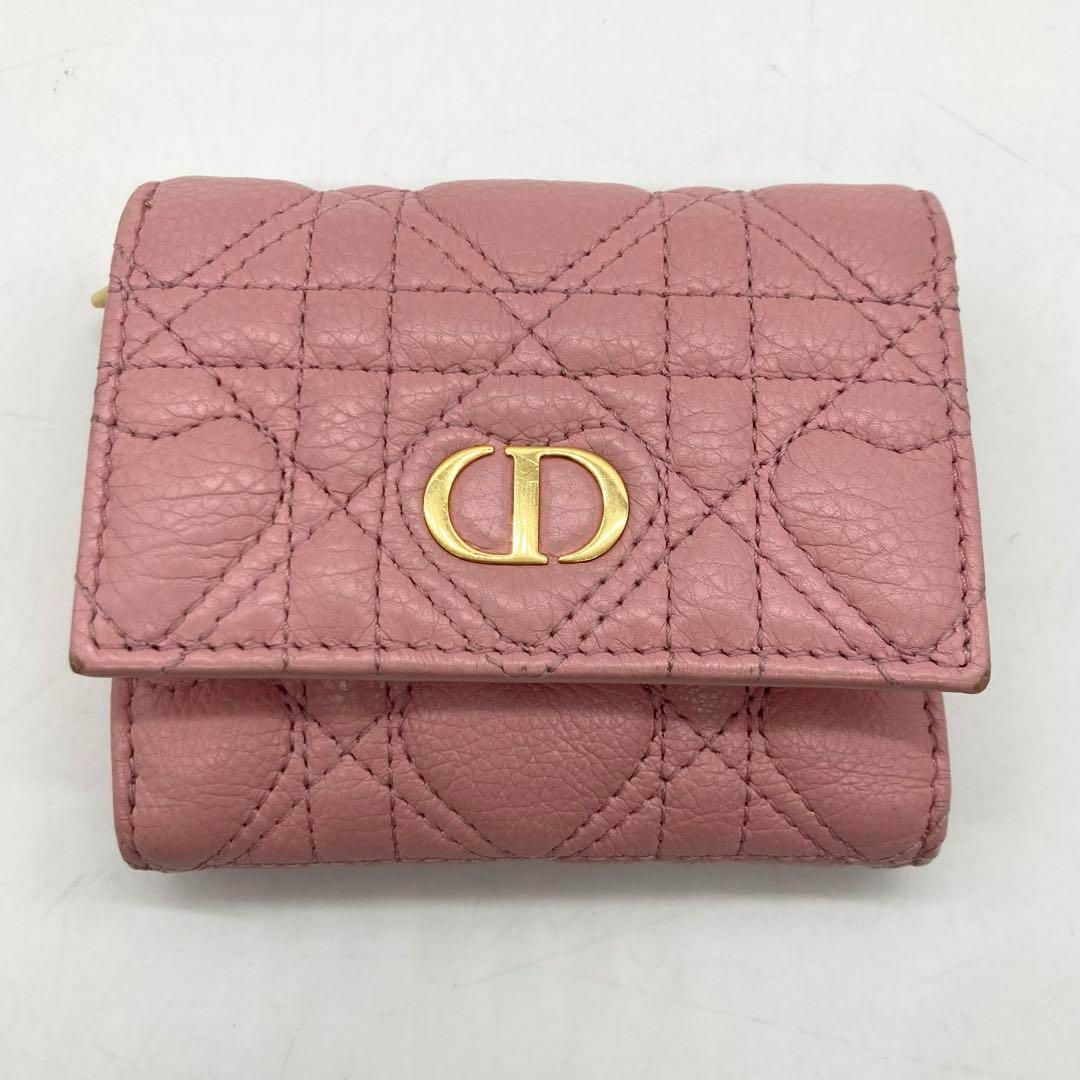 日本限定☆極美品】Christian Dior 三つ折り財布 ピンク ハート 日本限定☆極美品】Christian Dior 三つ折り財布 ピンク ハート