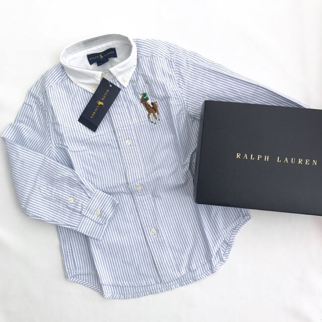 Ralph Lauren(ラルフローレン)の新品 ラルフローレン ビッグポニー オックスフォードシャツ キッズ/ベビー/マタニティのキッズ服男の子用(90cm~)(ブラウス)の商品写真