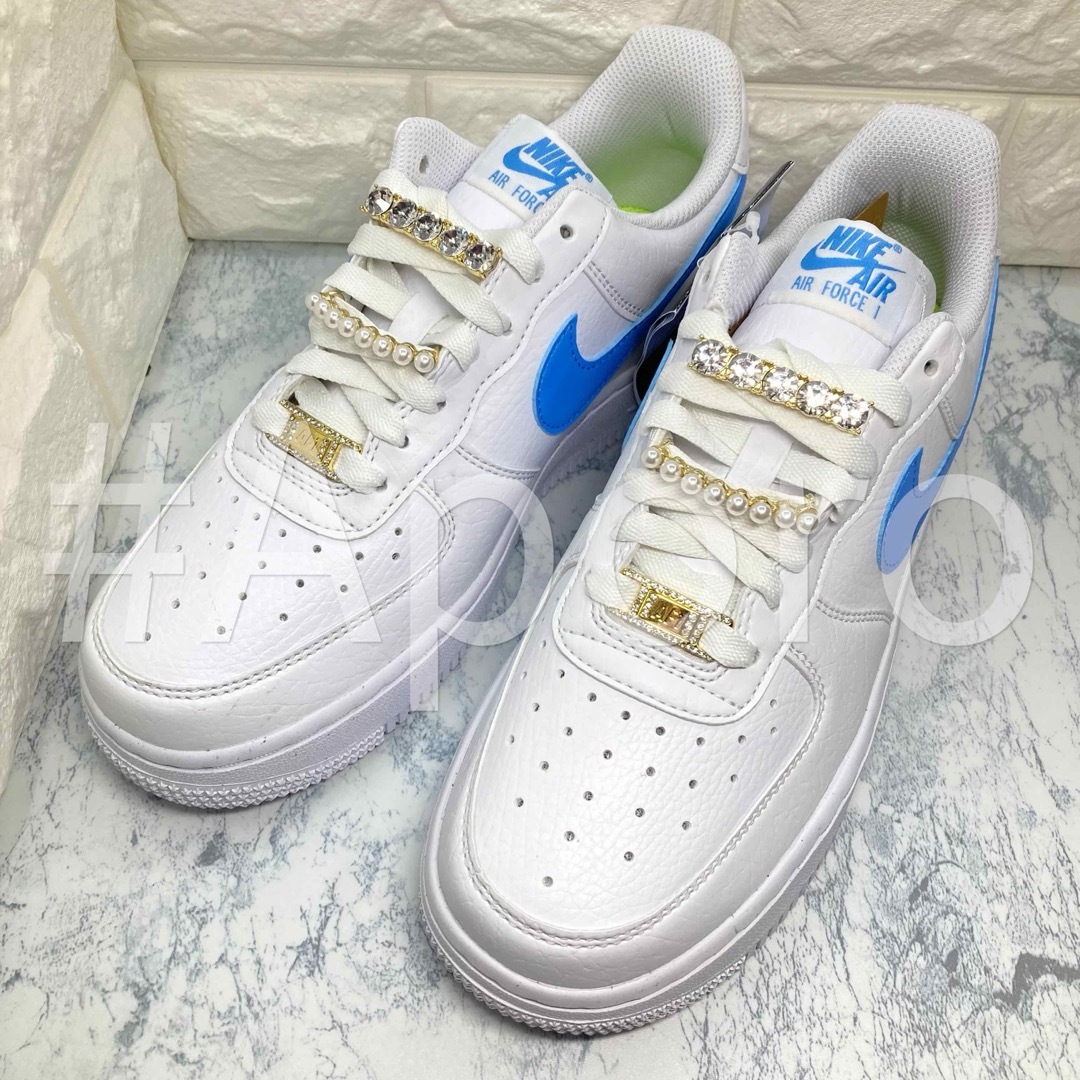 NIKE - NIKE ナイキ AIR FORCE 1 エアフォース1 ブルー パール NIKE - NIKE ナイキ AIR FORCE 1 エアフォース1 ブルー パール