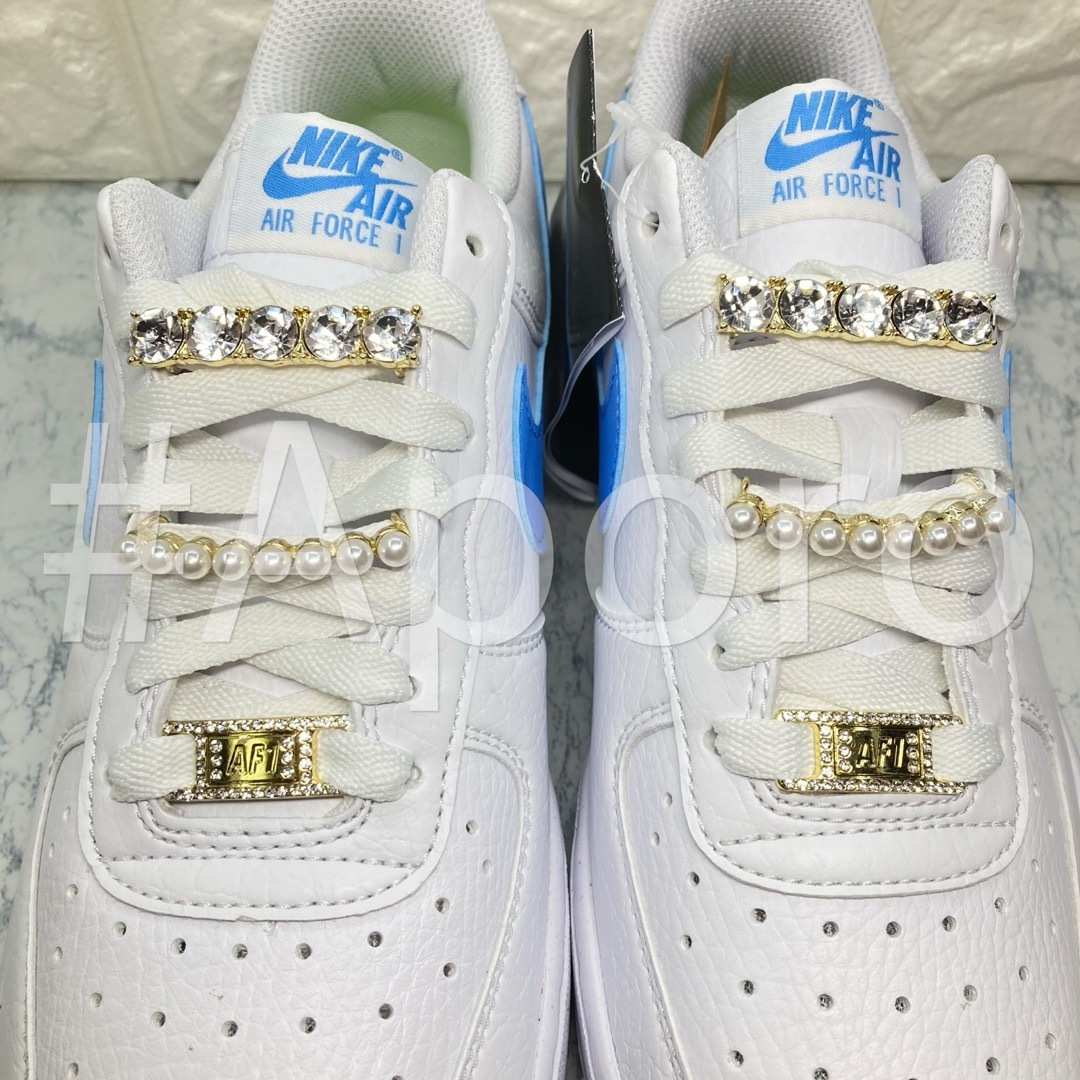 NIKE - NIKE ナイキ AIR FORCE 1 エアフォース1 ブルー パール NIKE - NIKE ナイキ AIR FORCE 1 エアフォース1 ブルー パール