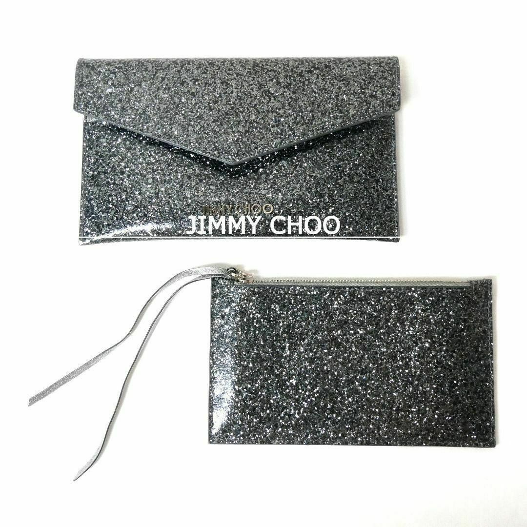 極美品 JIMMY CHOO ラメ 小銭入れポーチ付き 長財布 ウォレット 極美品 JIMMY CHOO ラメ 小銭入れポーチ付き 長財布 ウォレット