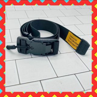 【即日発送】磁気バックル　ワンタッチ　プルオープン　ナイロンベルト　黒(ベルト)